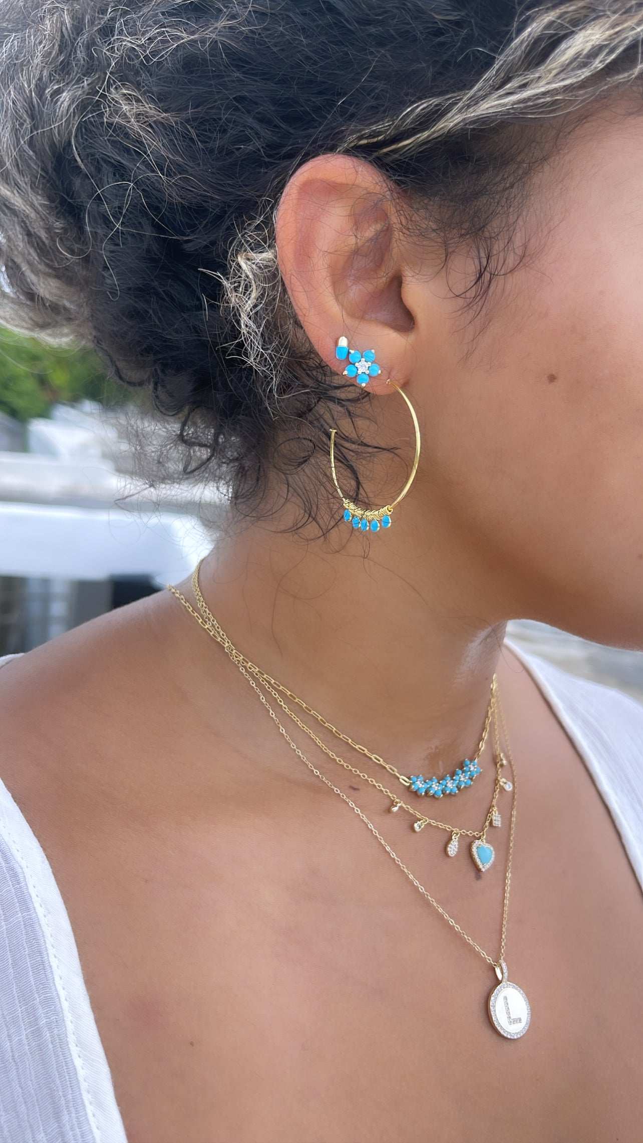 Turquoise Dripping Earrings