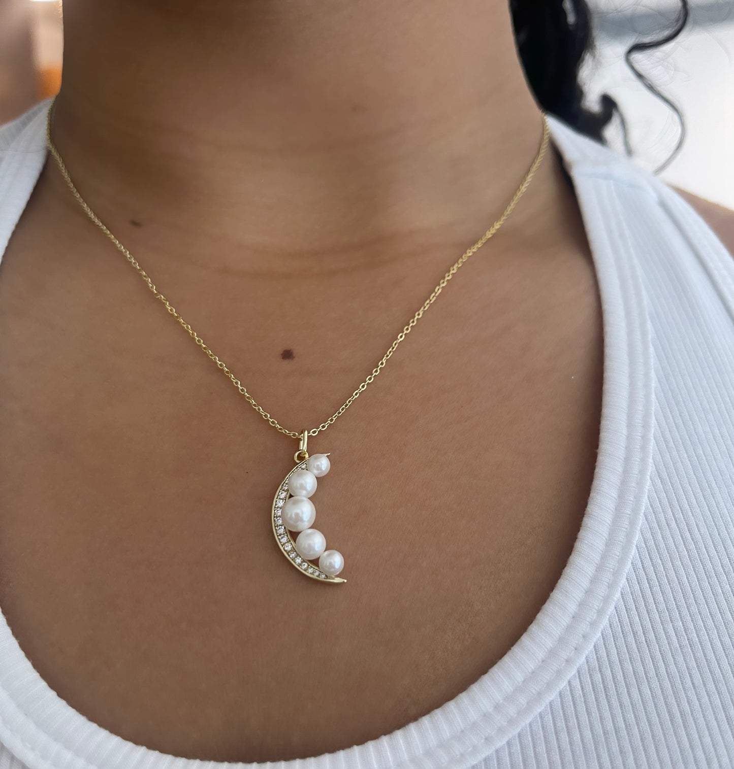Moon Pearl Necklace