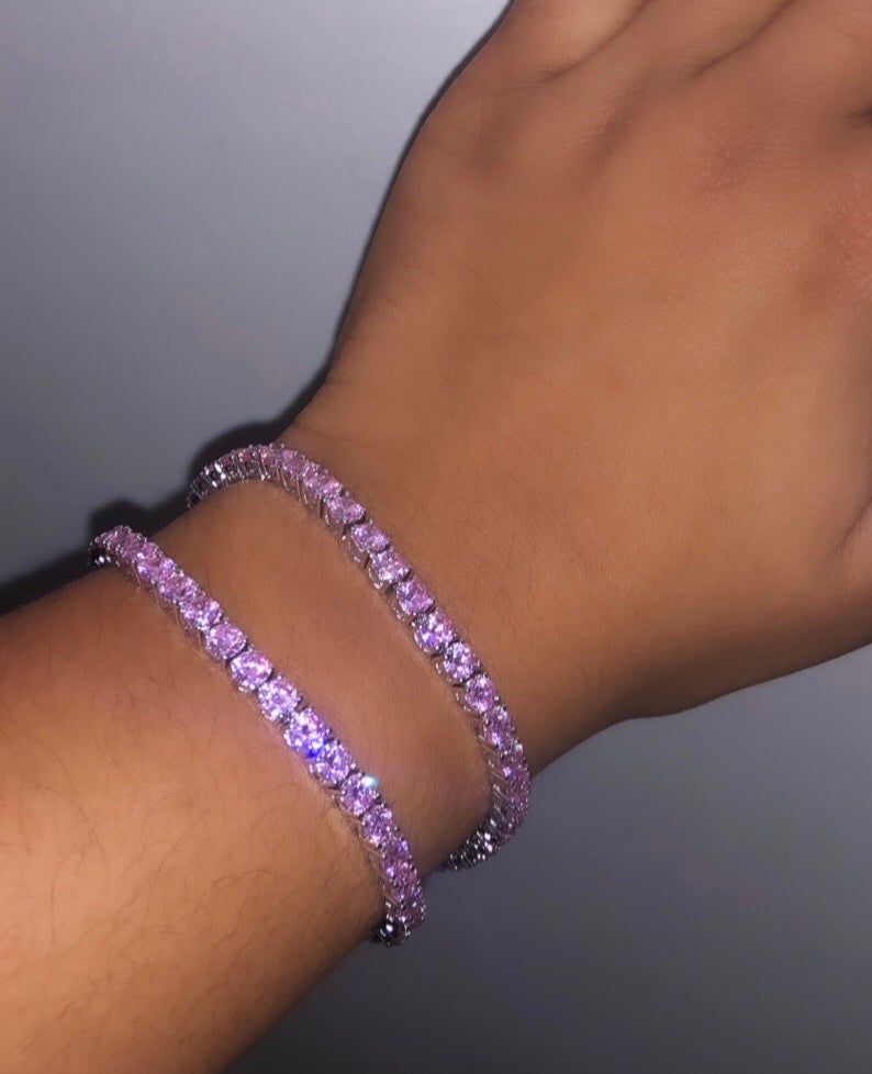 Pink Tennis Bracelets