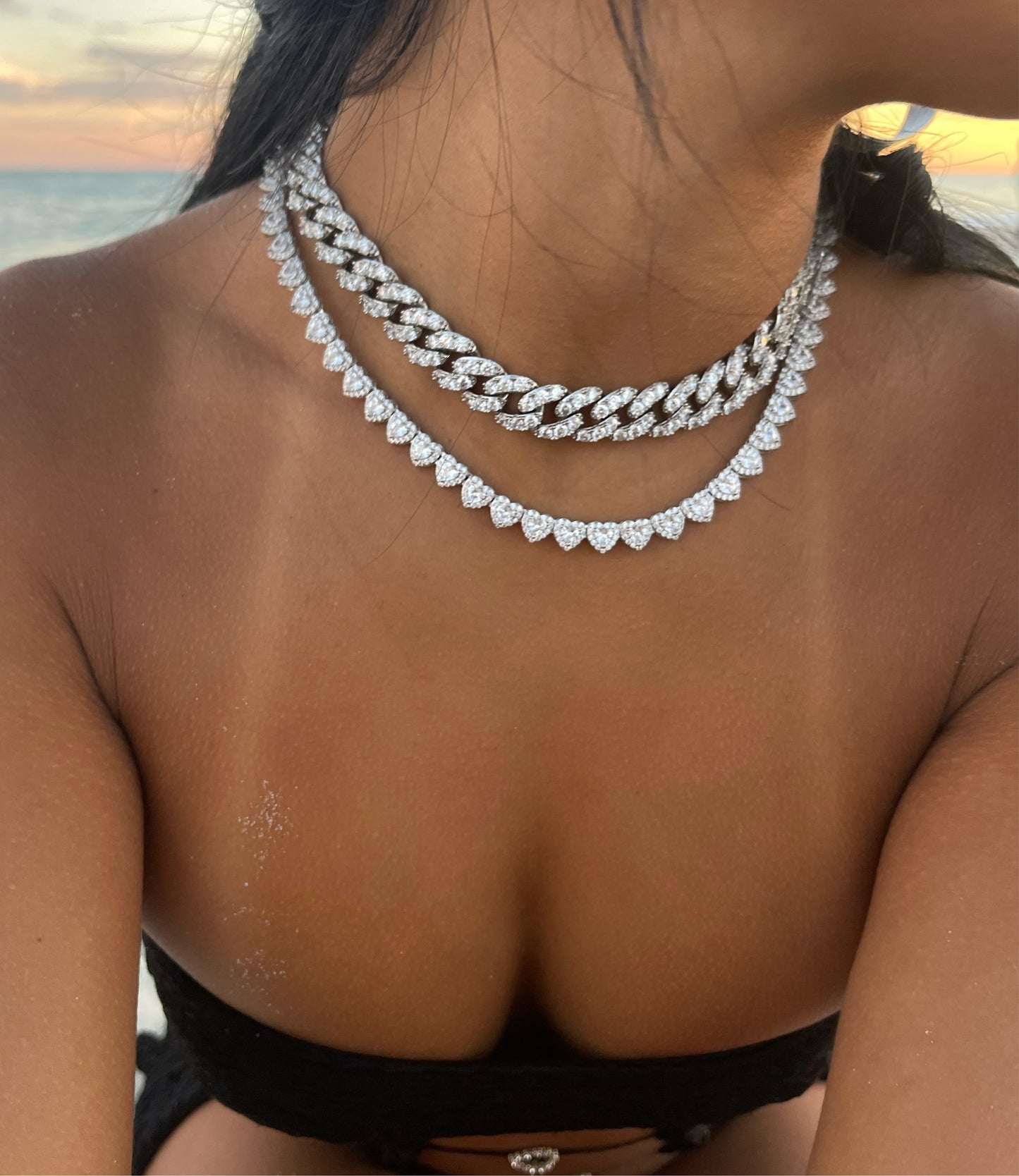 Mini Crystal Heart Necklace