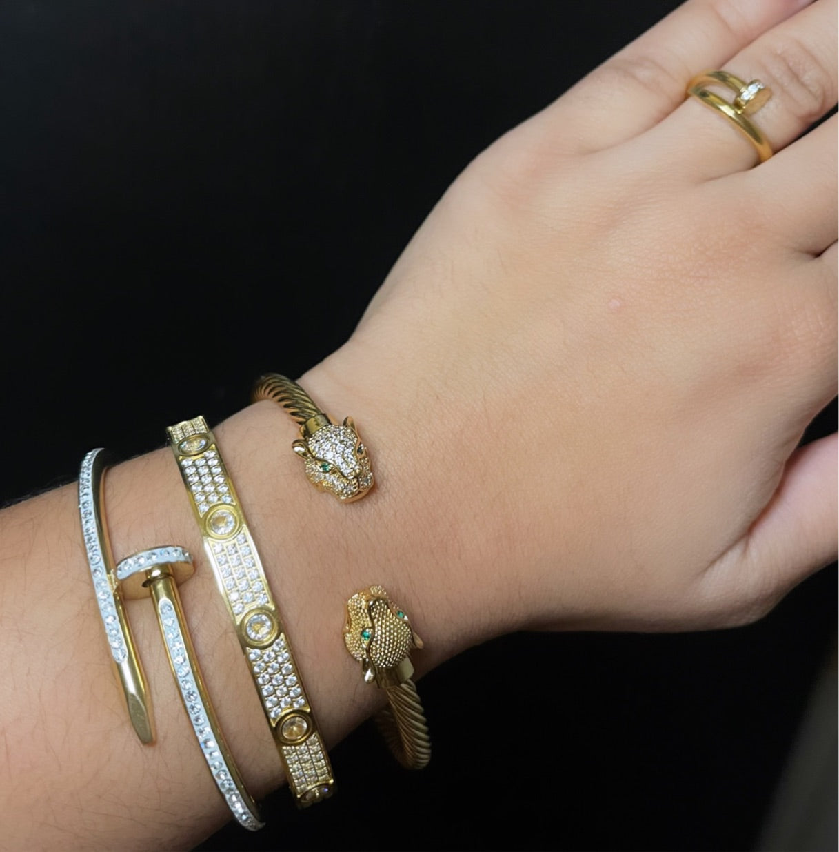 Double Head Leopard Bracelet