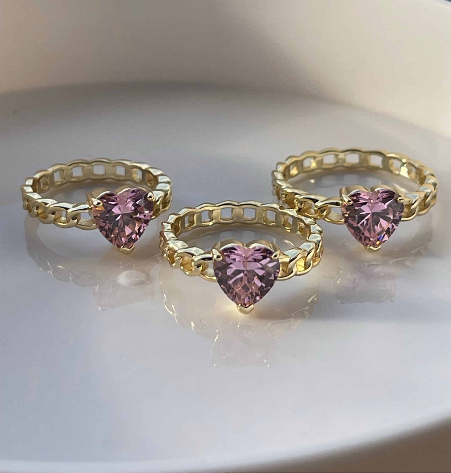 Heart Cuban Ring