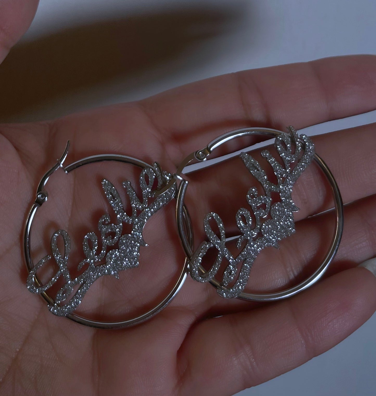 Glitter Custom Hoops