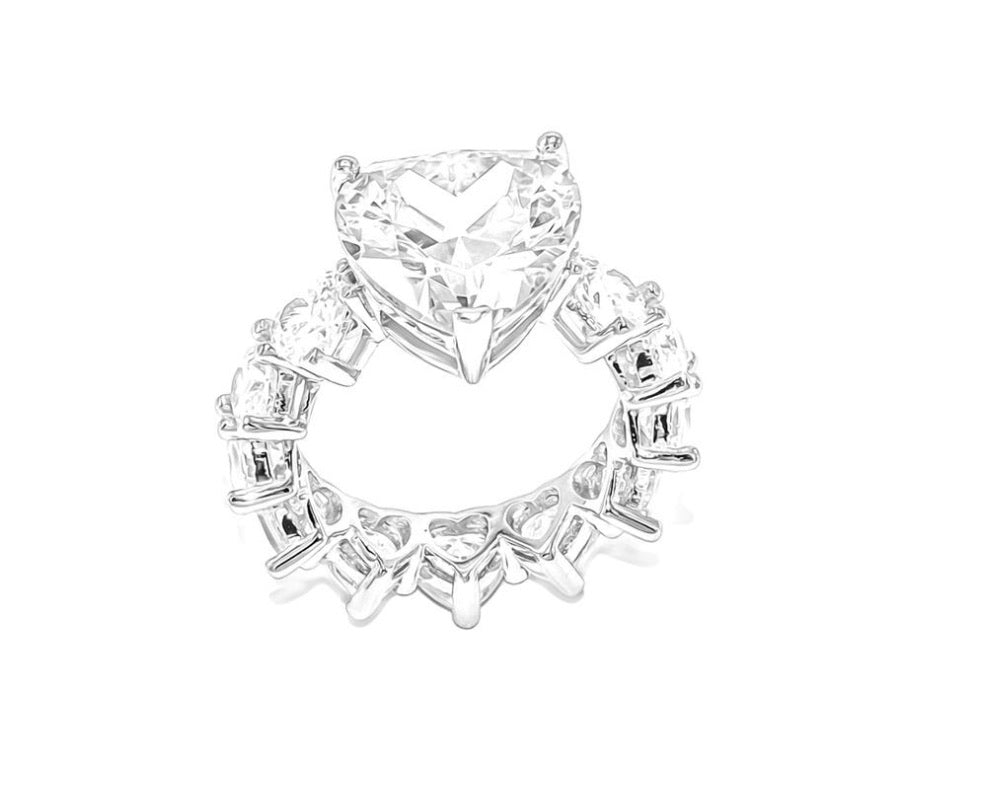 Silver Double Heart ring