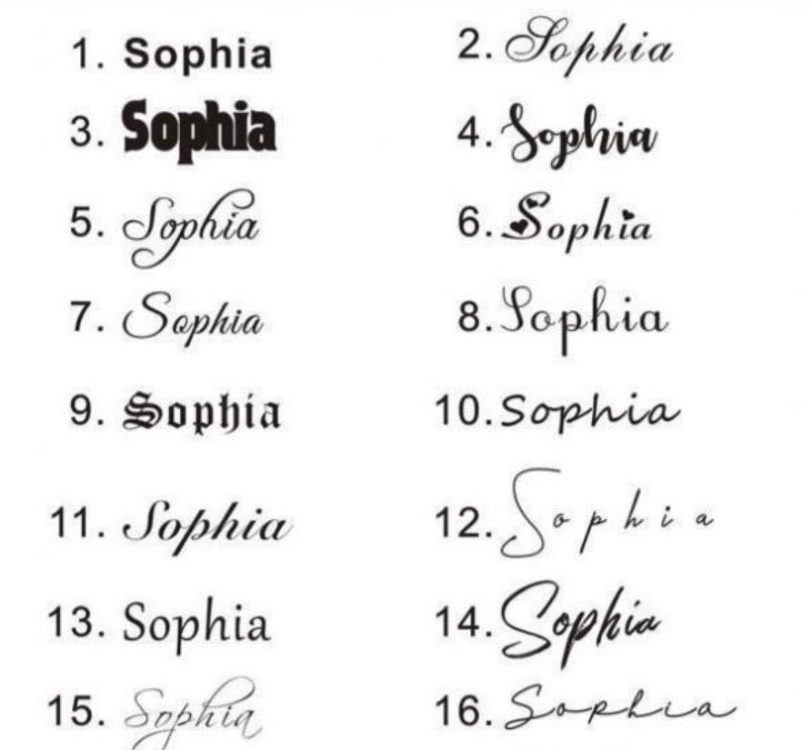 Bamboo Nameplate Hoops