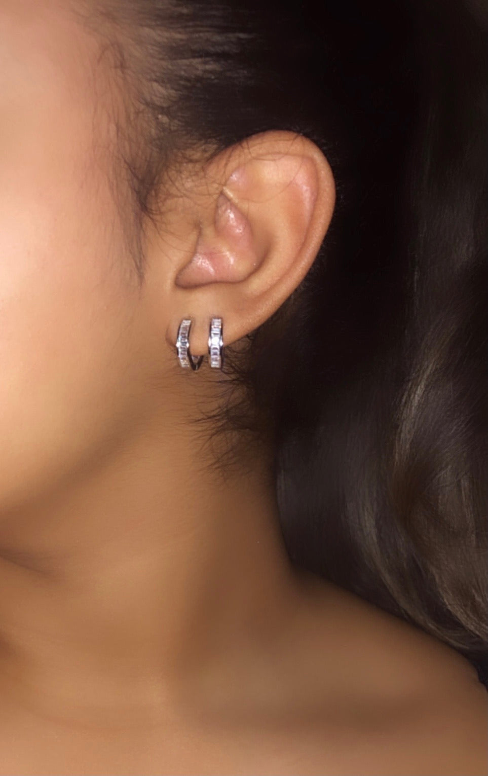 Baguette Huggie Earrings