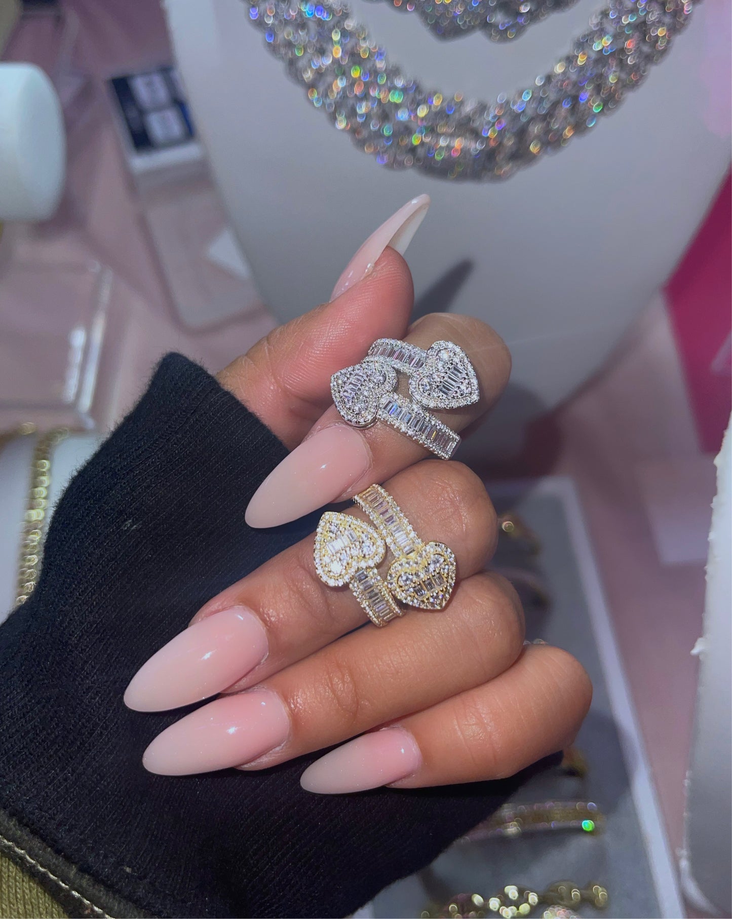 New Baguette Heart Ring