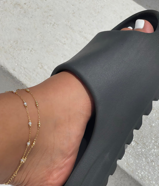 Double Pearl Anklet