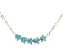 Load image into Gallery viewer, Flower Turquoise Necklace
