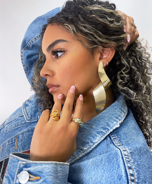 Gold Swirl Earrings