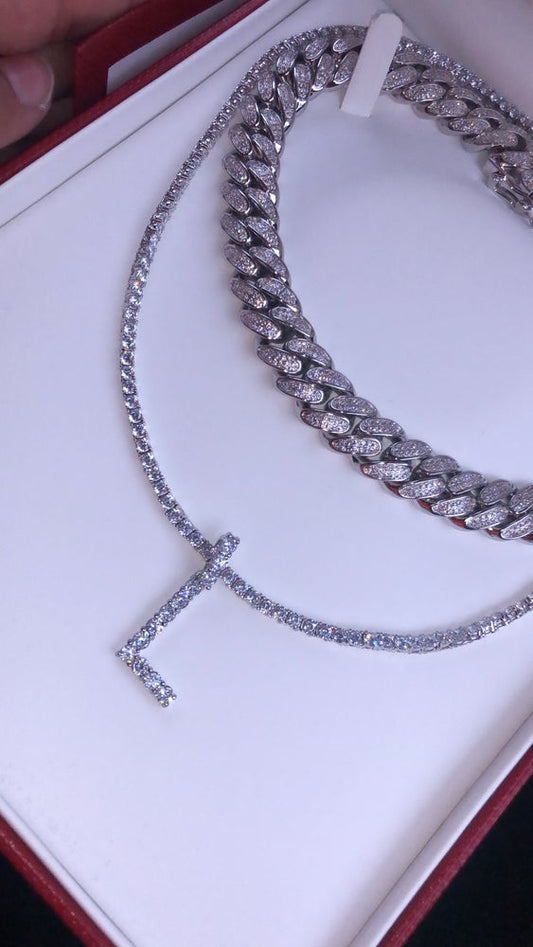 Initial Tennis Necklace
