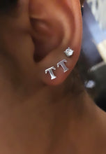 Load image into Gallery viewer, Mini Initial Earrings
