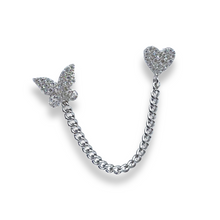 Load image into Gallery viewer, Heart &amp; Butterfly Earring
