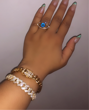 Load image into Gallery viewer, Blue Evil Eye Ring
