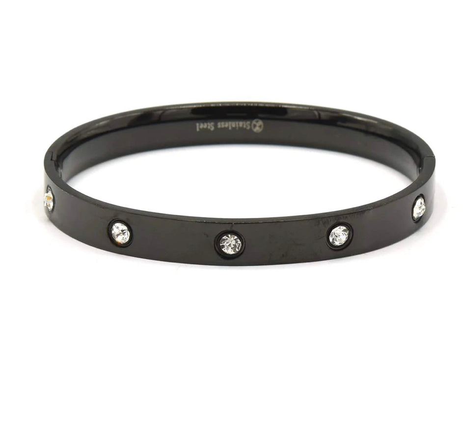 Black Drip Bangle