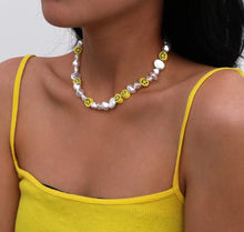Load image into Gallery viewer, Happy Face Pearl Necklace
