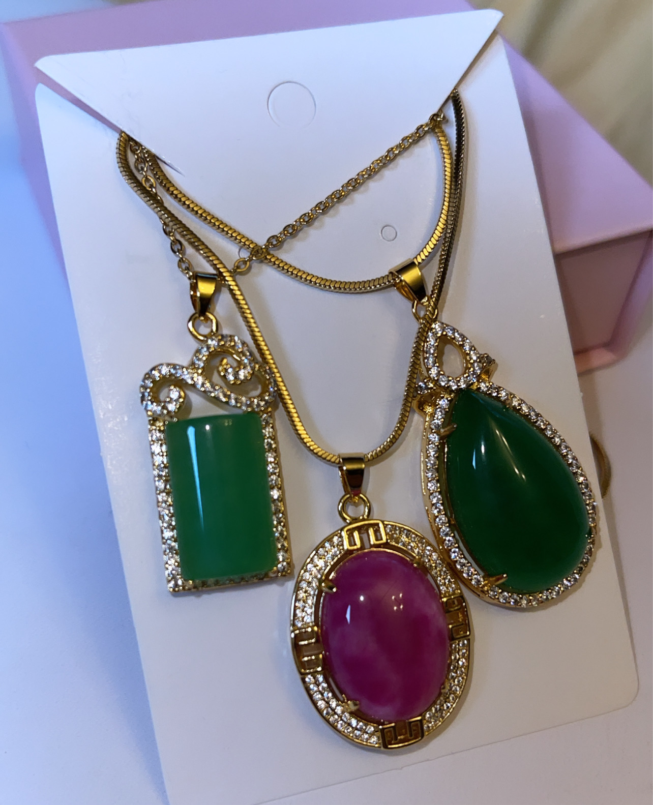 Fuchsia Circle Necklace