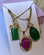 Load image into Gallery viewer, Fuchsia Circle Necklace
