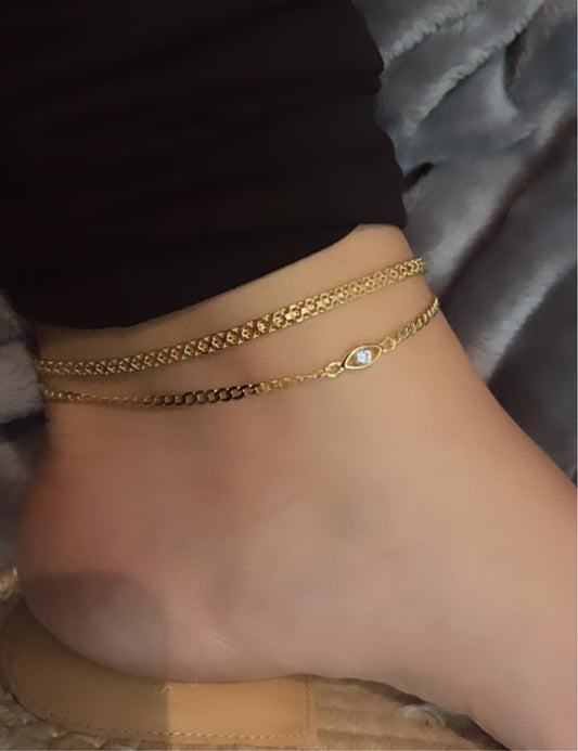 Dainty Evil Eye Anklet