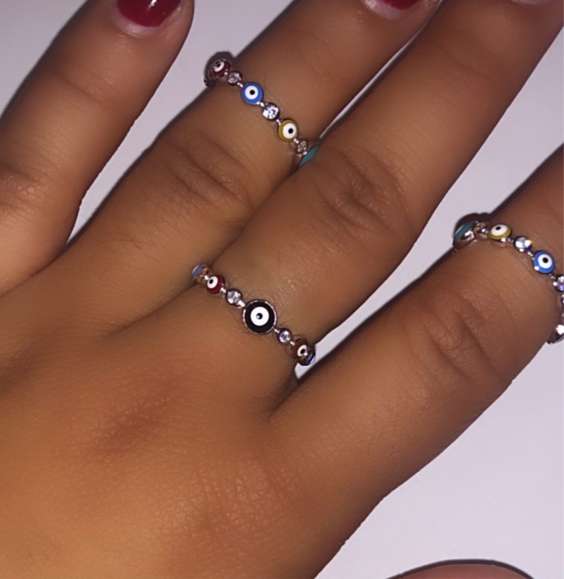 Colorful Evil Eye Ring