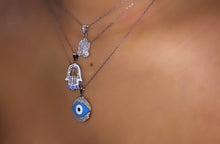 Load image into Gallery viewer, Sterling Silver Evil Eye Necklace
