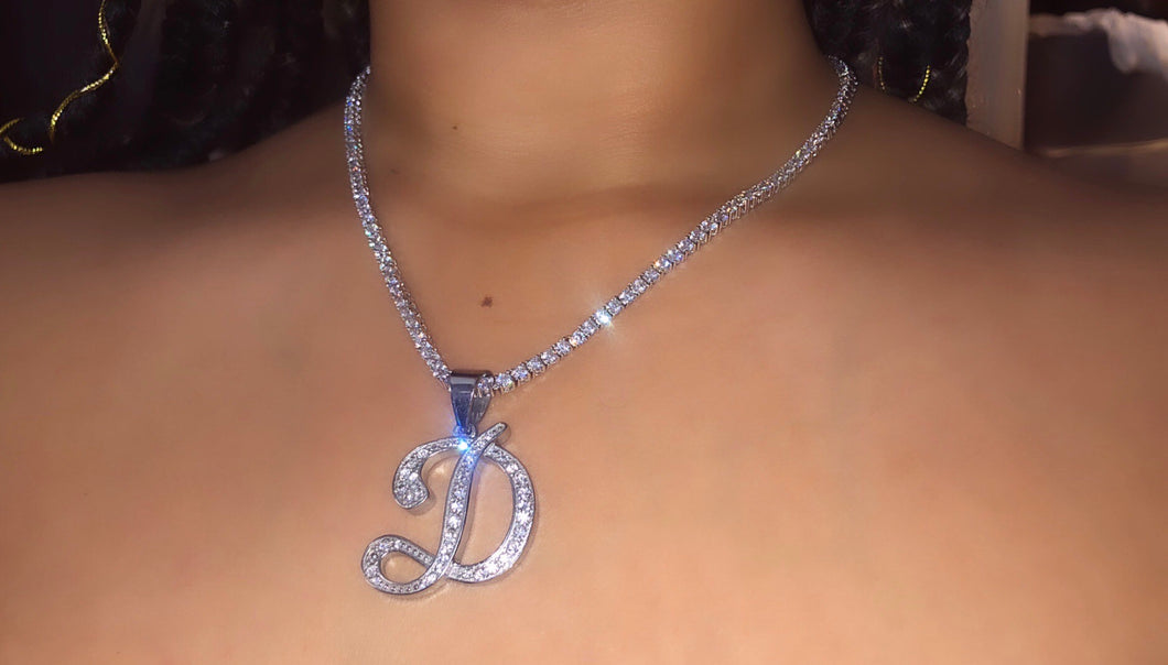 Script Initial Necklace