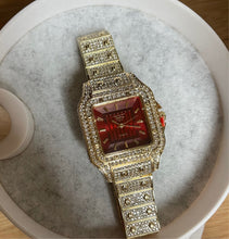 Load image into Gallery viewer, Fully Iced Out Gold Watch
