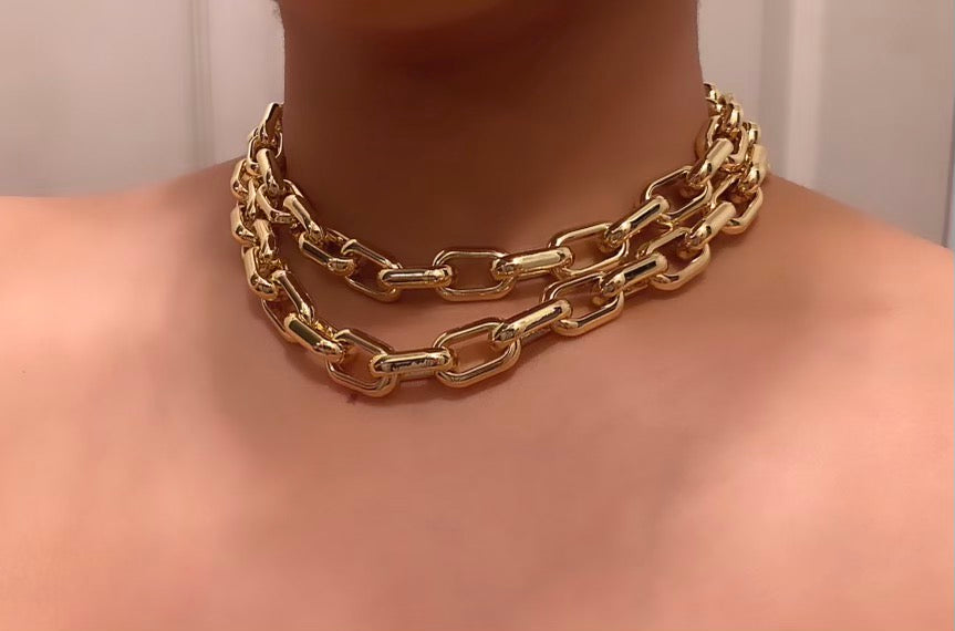 Chunky Gold Link Necklace