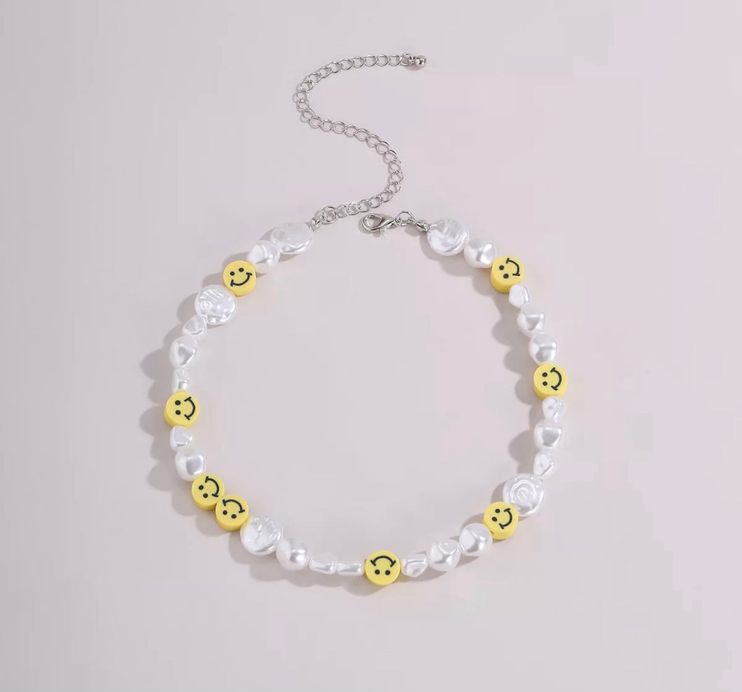 Happy Face Pearl Necklace