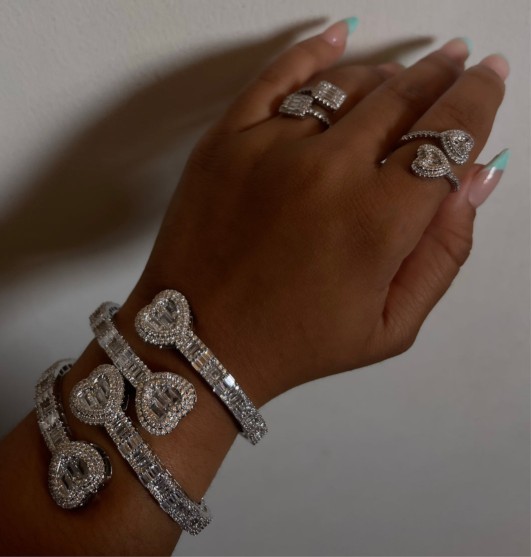 Heart Baguette Bracelet