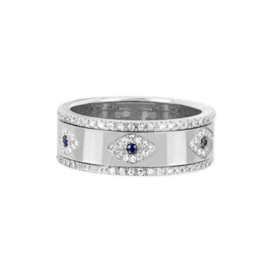 Sterling Silver Evil Eye Ring