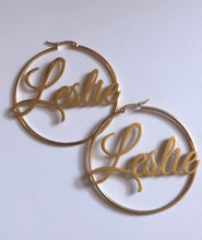 Load image into Gallery viewer, Nameplate Hoops
