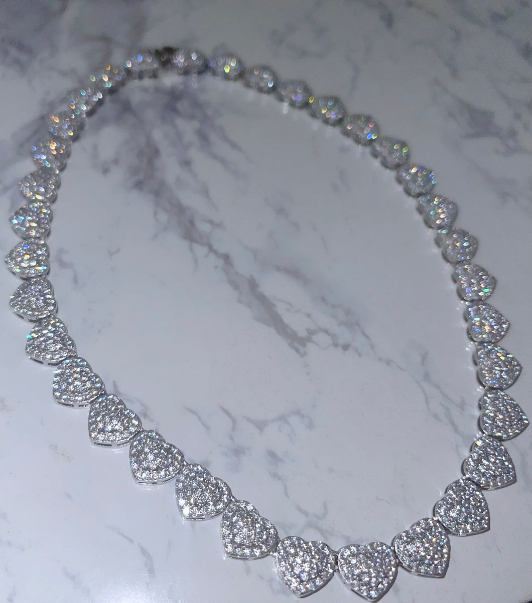 Heart Shaped Tennis Chain – KimmyB Jewelry