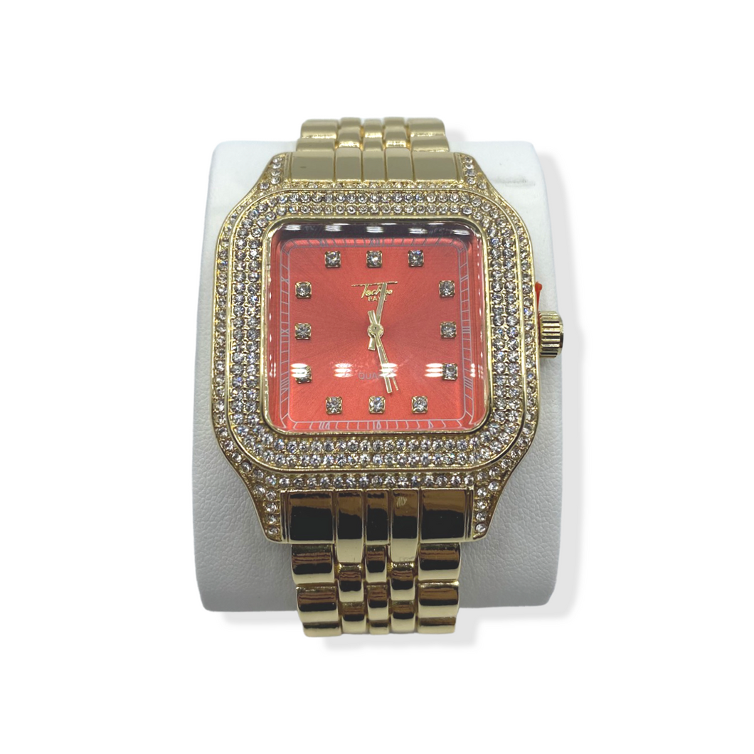 Square Red Face Watch