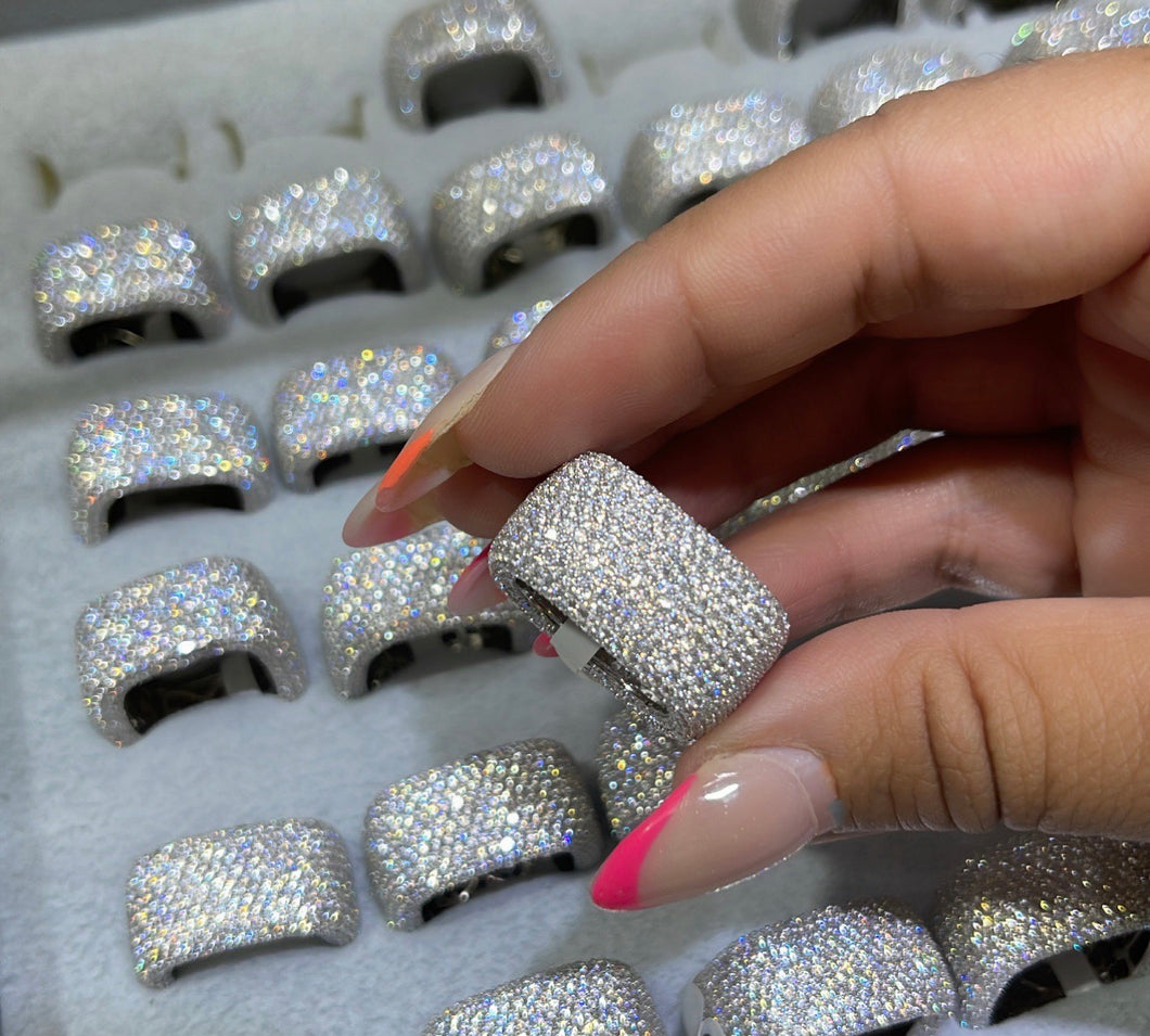 Blinged Square Ring