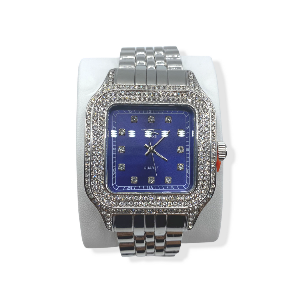 Square Blue Face Watch