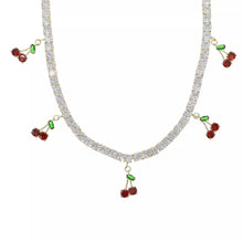 Load image into Gallery viewer, Cherry Tennis Necklace
