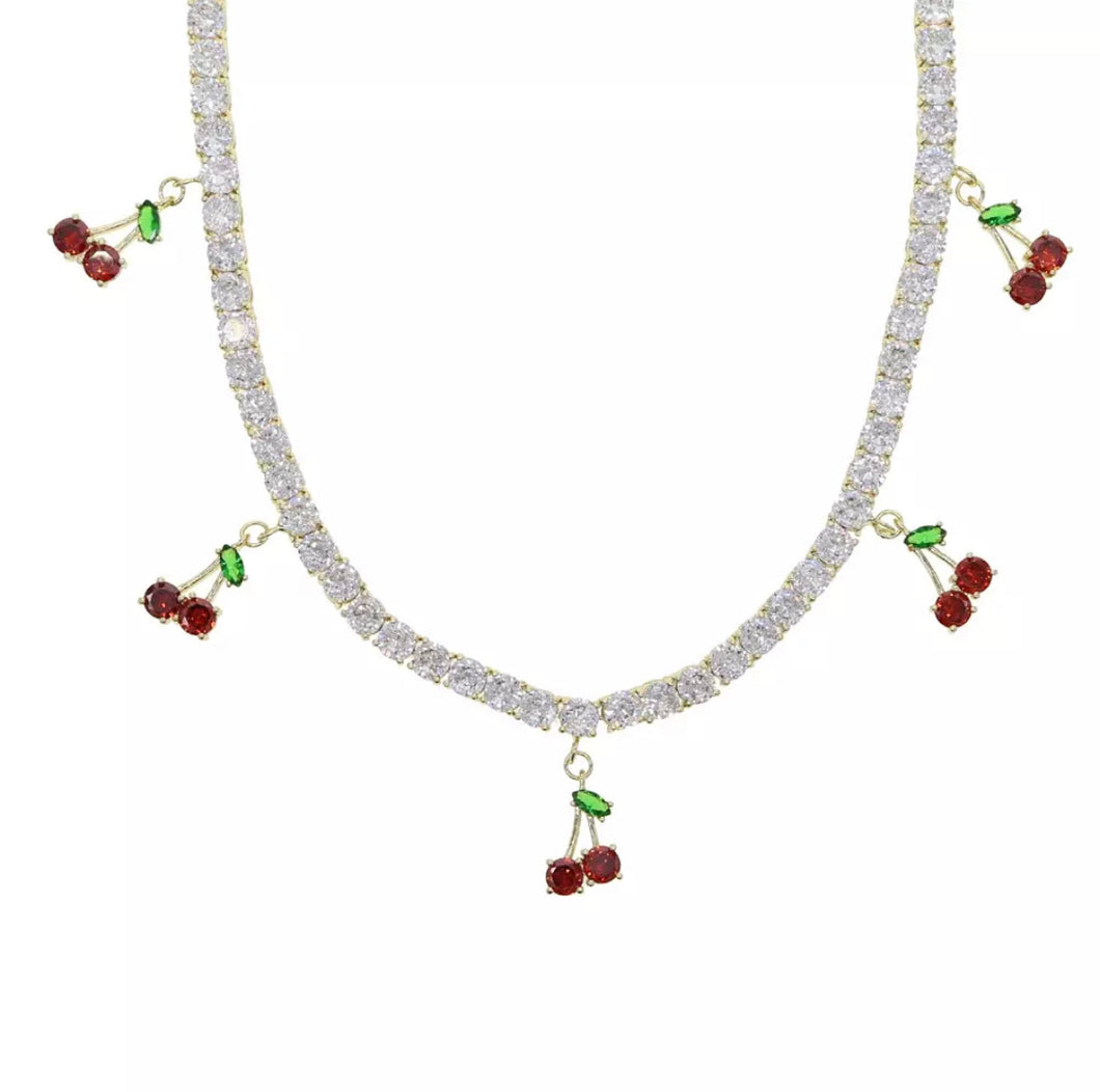 Cherry on sale tennis necklace