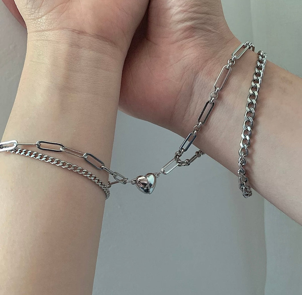 2pc Magnetic Heart Bracelets