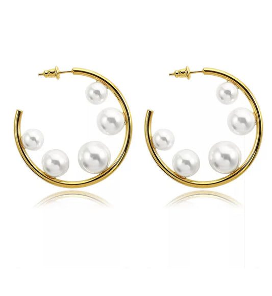 Pearl Hoops