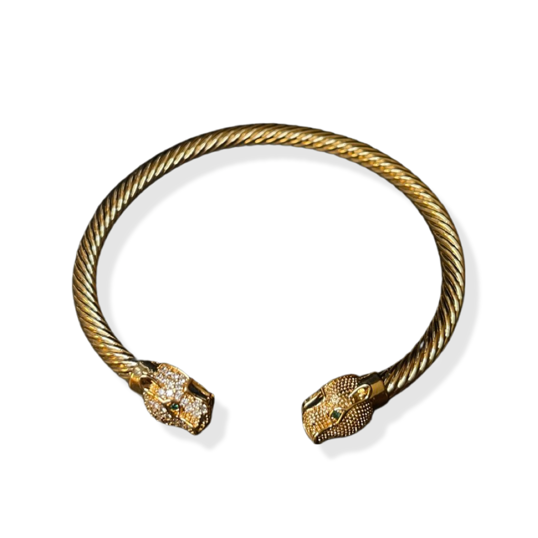 Double Head Leopard Bracelet