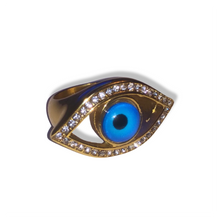 Load image into Gallery viewer, Blue Evil Eye Ring
